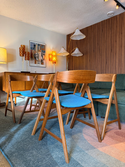 Set of 6 Teak A- Frame Dining Chairs