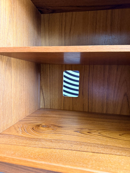 Vintage Danish Teak Cabinet on Solid Walnut Legs