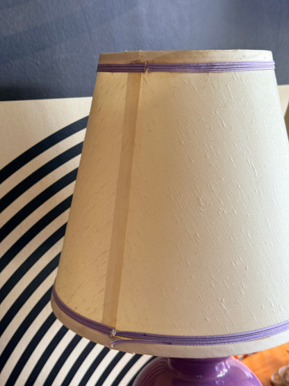 Pair of Vintage 1950s-1960s Lilac Ceramic Table Lamps