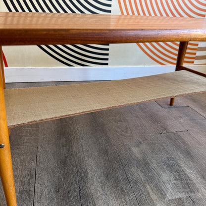 Vintage Teak Coffee Table with Shelf