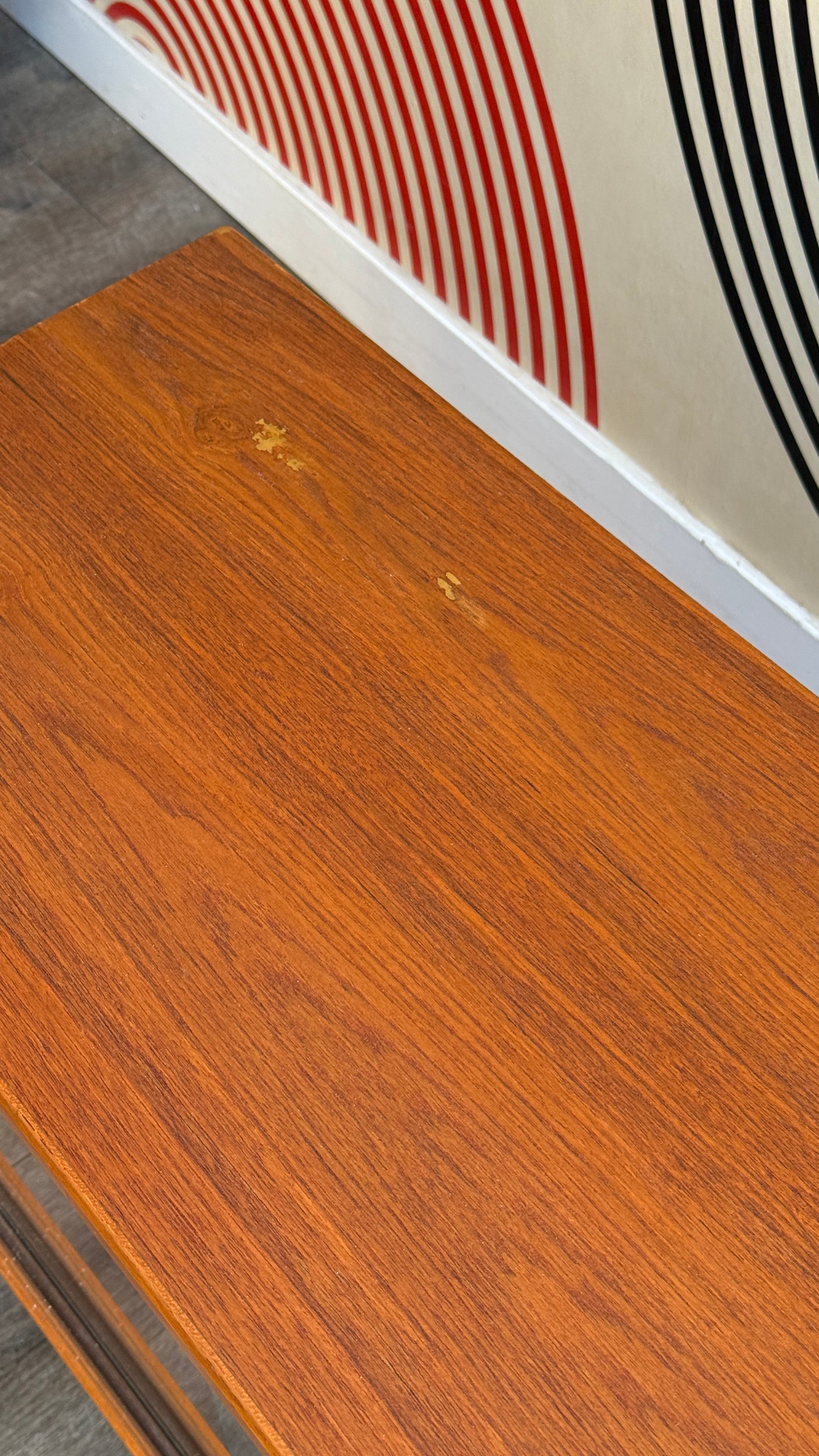 Small Vintage Teak Cabinet on Custom Base