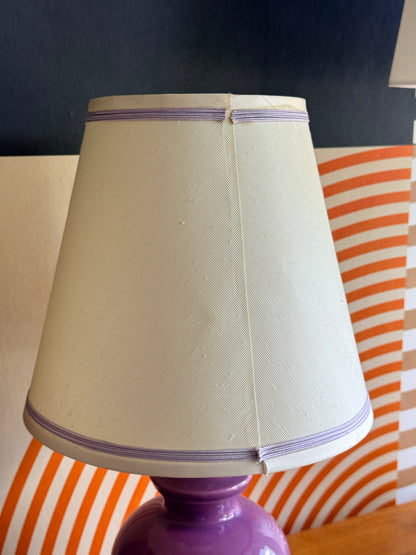 Pair of Vintage 1950s-1960s Lilac Ceramic Table Lamps