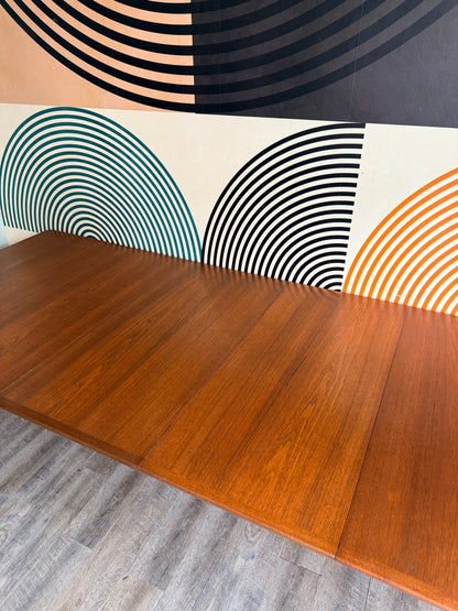 Midcentury Modern Teak Dining Table by Henry Rosengren Hansen for Brande Møbelindustri, Denmark