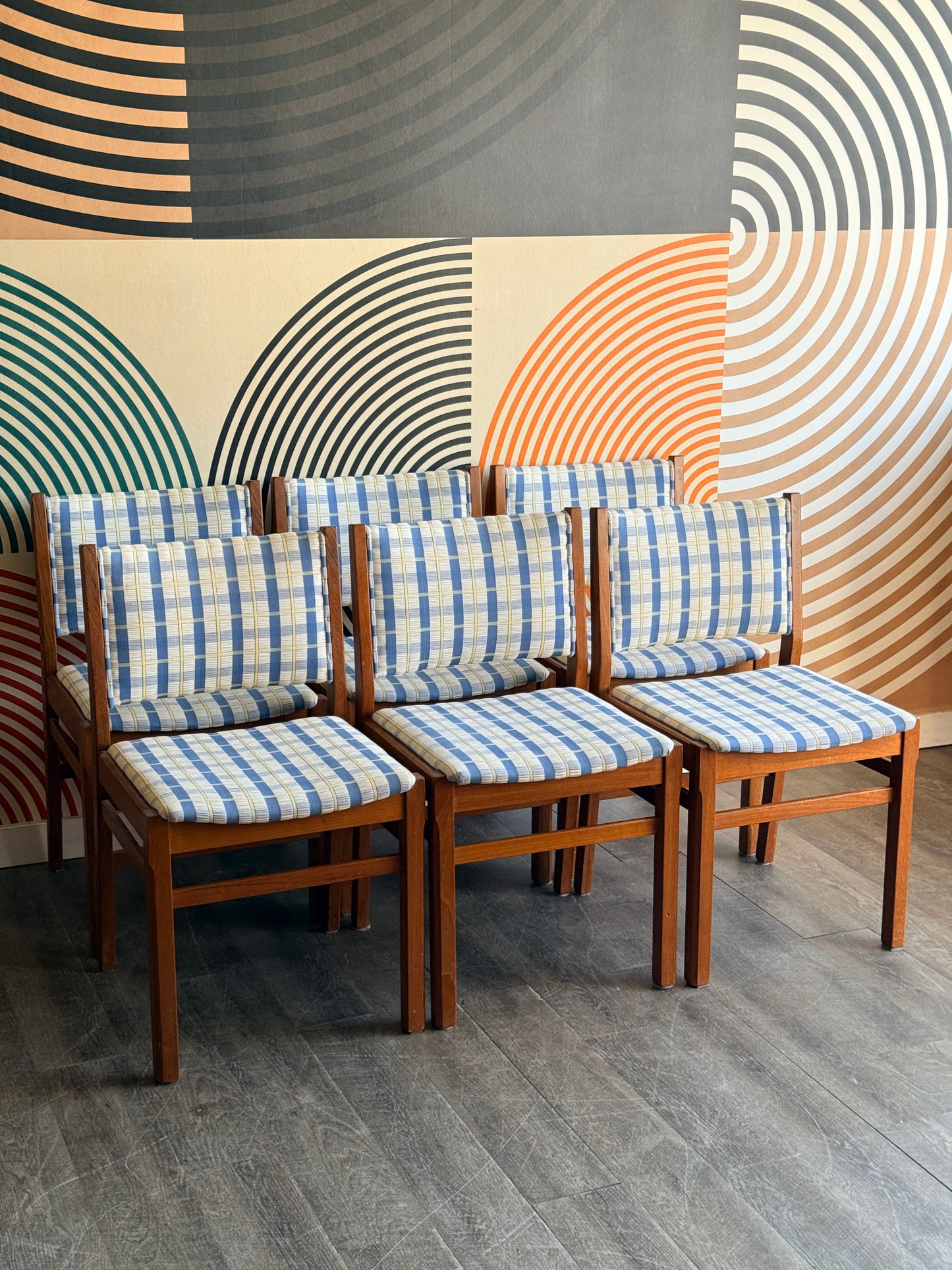 Set of 6 Vintage Teak Dining Chairs