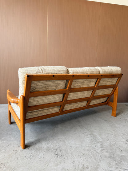 Vintage MCM Solid Teak Sofa