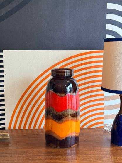 Vintage W. German Fat Lava Floor Vase by Scheurich, 553-38