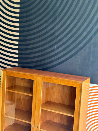 Tall Danish Teak Curio Cabinet by Brouer Mobelfabrik on Custom Base