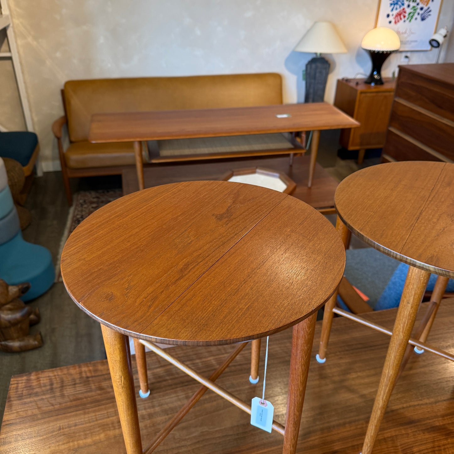 Danish Teak Folding Side Tables(Price is per table)