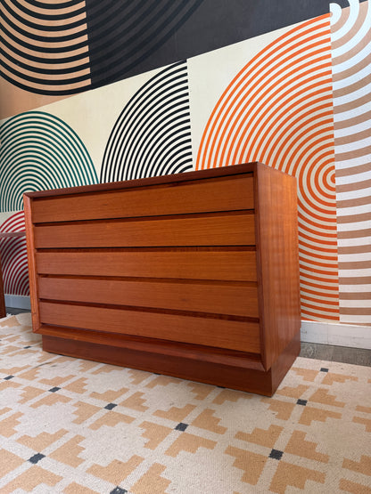Danish Teak Five-Drawer Dresser