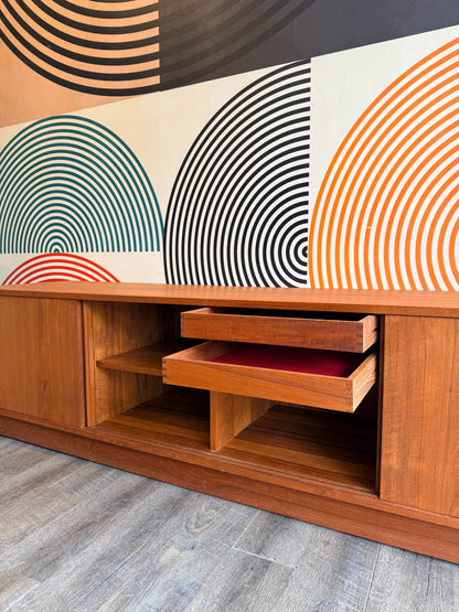 Low Teak Media Cabinet