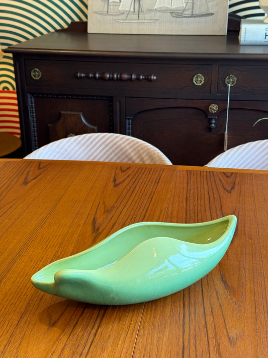 Large Green Beauceware Pottery Ceramic Planter/Bowl