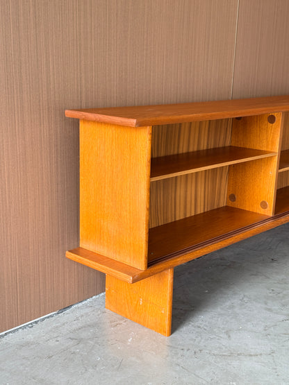 Low Vintage Teak Open Cabinet