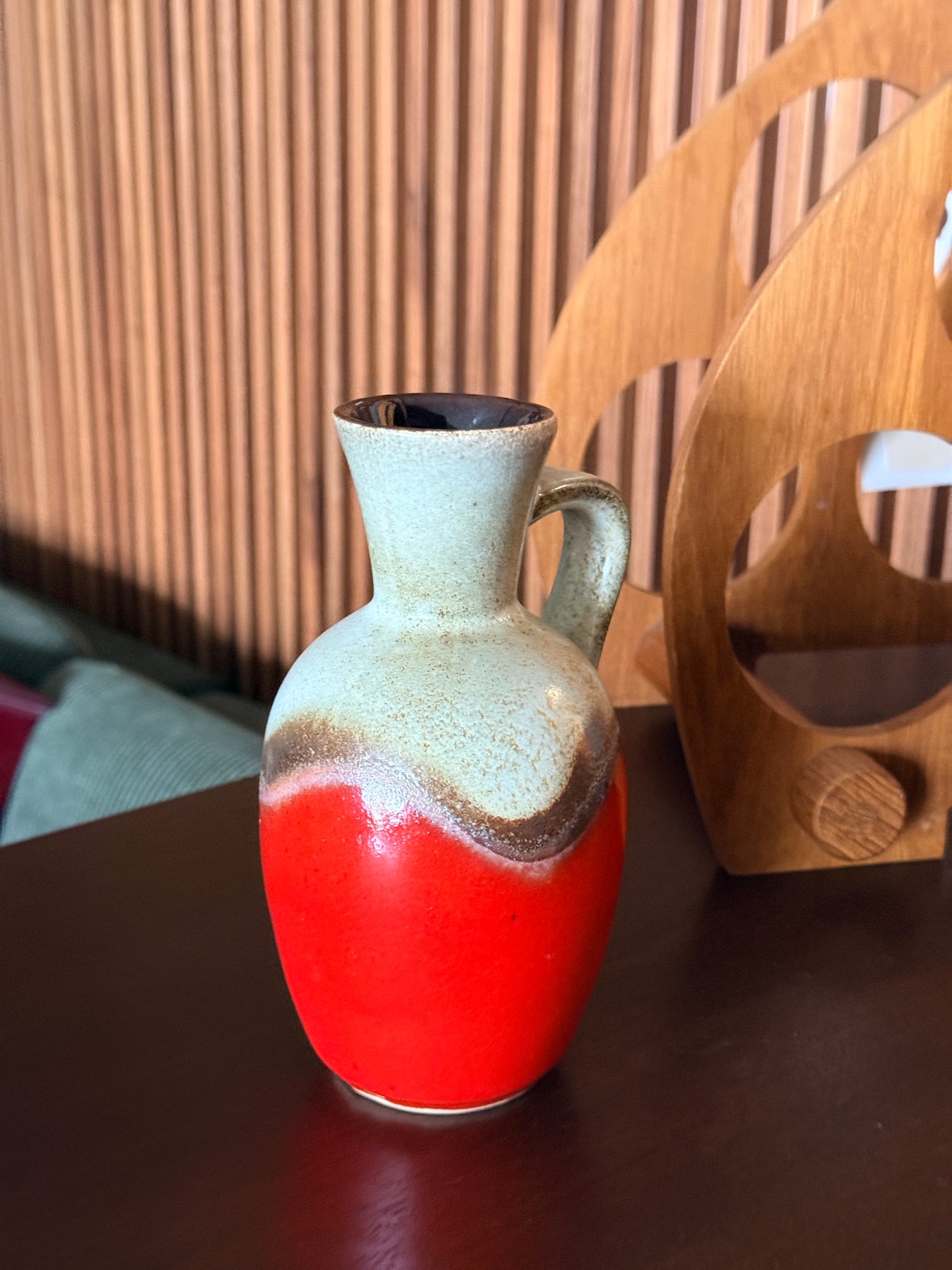Vintage West Germany Bay Ceramic Pitcher Vase,83-17
