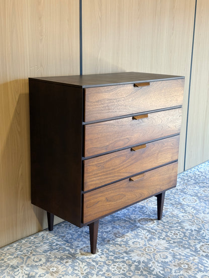 Vintage Walnut Tallboy Dresser