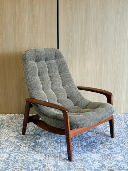 Vintage R. Huber Teak Scoop Chair