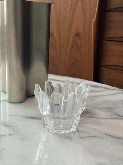 Skruf Glasbruk Sweden Crystal Candle Holde