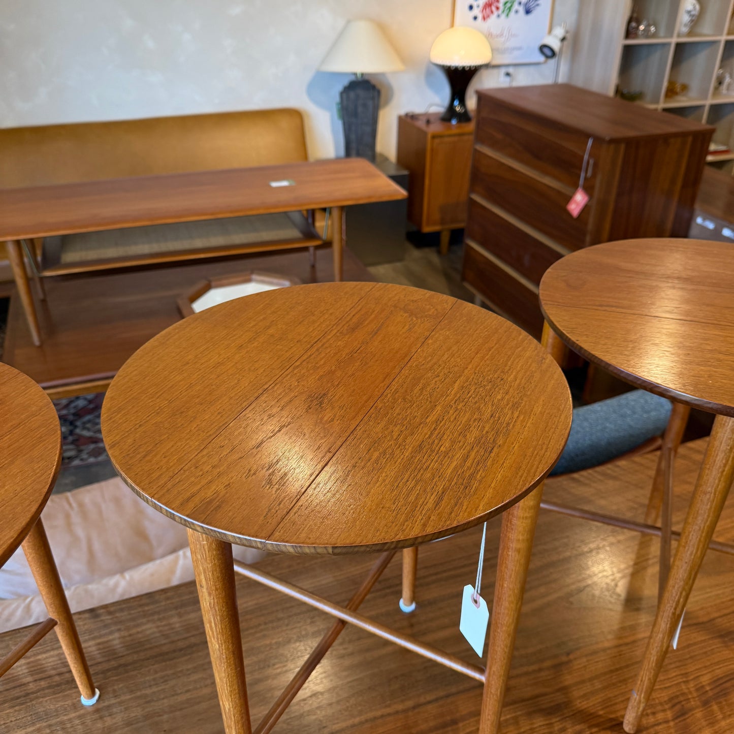 Danish Teak Folding Side Tables(Price is per table)