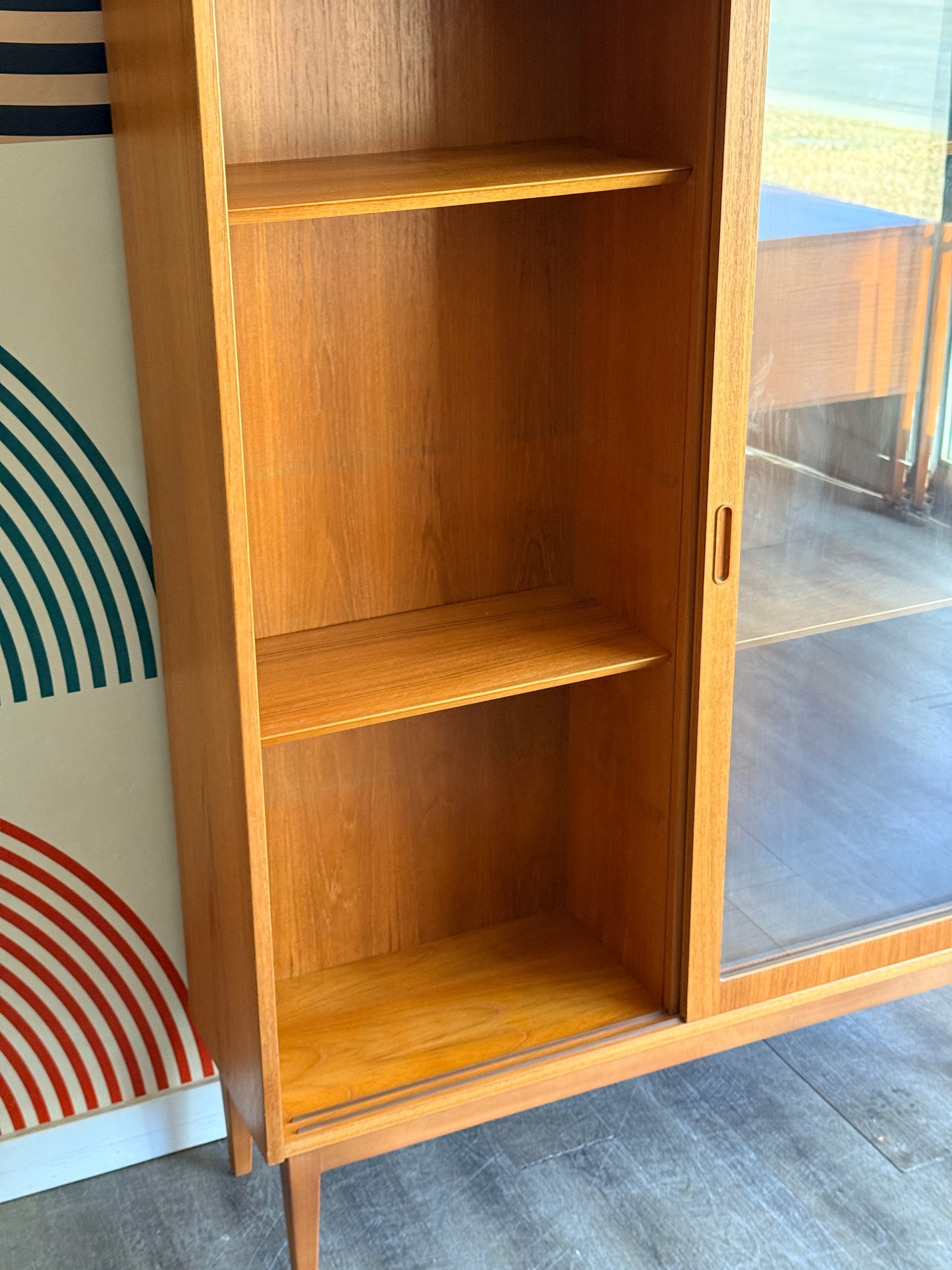 Tall Danish Teak Cabinet on Custom Base by Hundevad