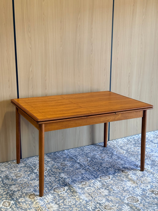 Danish Teak Draw-Leaf Dining Table