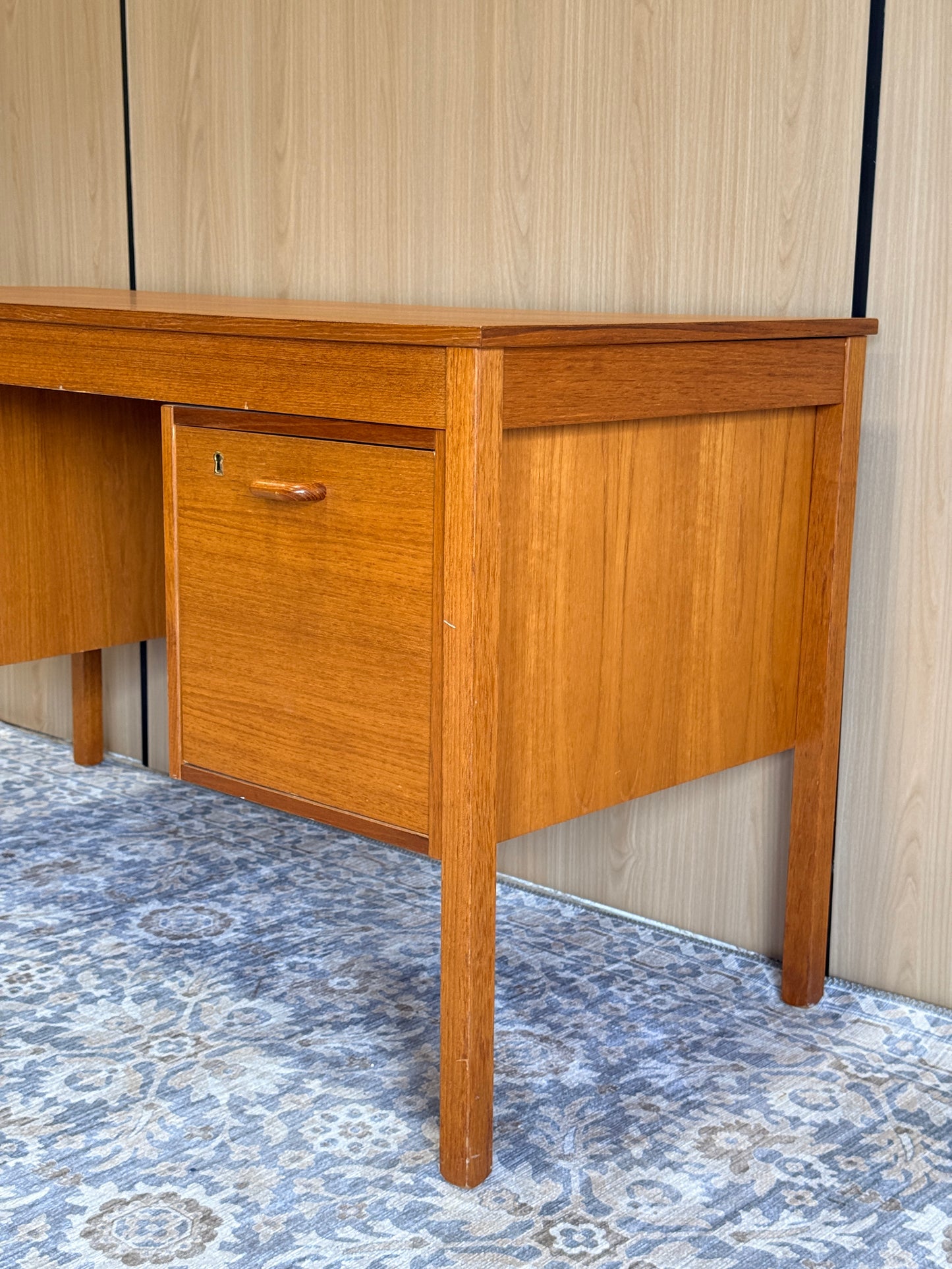Vintage Danish Teak Desk by Domino