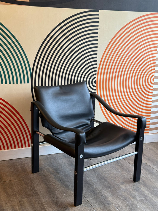 Vintage Safari Chair by Maurice Burke for Arkana