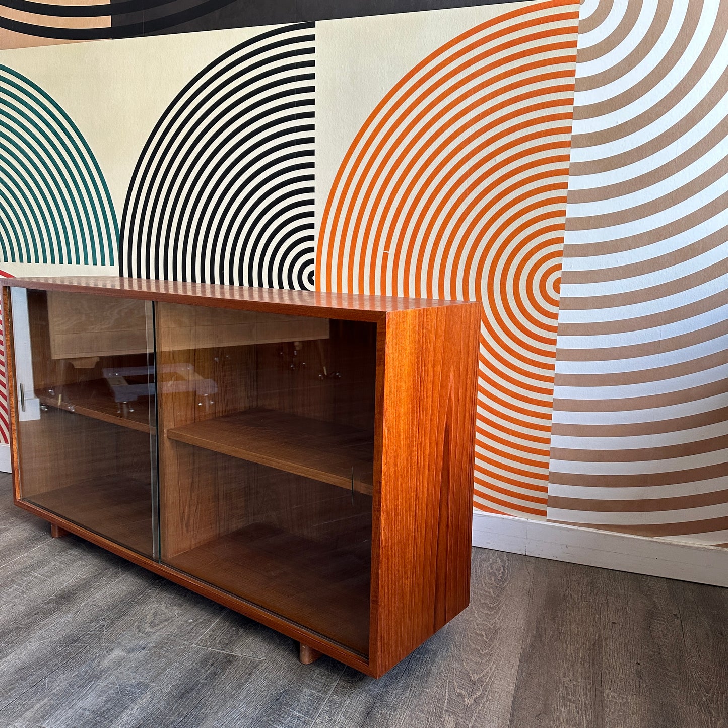 Vintage Teak and Glass Cabinet