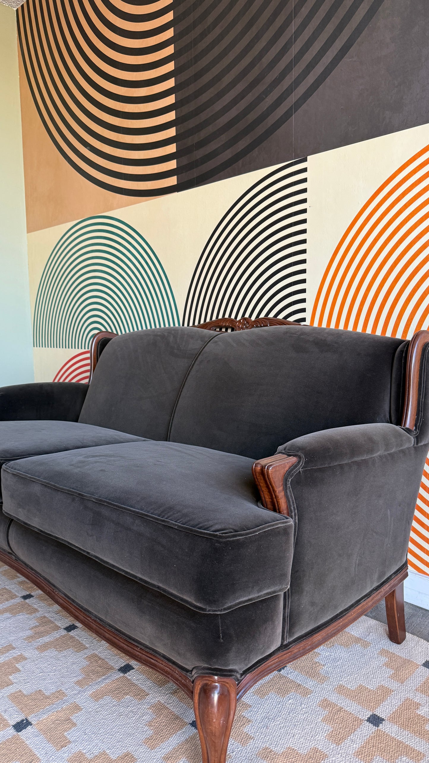 Victorian Style Vintage Loveseat – Professionally Reupholstered