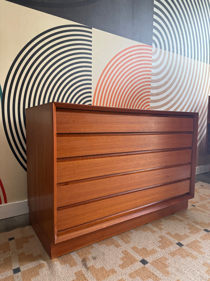 Danish Teak Five-Drawer Dresser