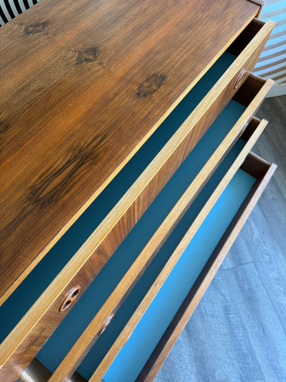 Vintage Teak Chest of Drawers on Custom Base