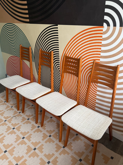 Set of 4 Danish Teak Dining Chairs