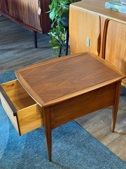 Vintage Walnut Deilcraft Side Table with a Drawer