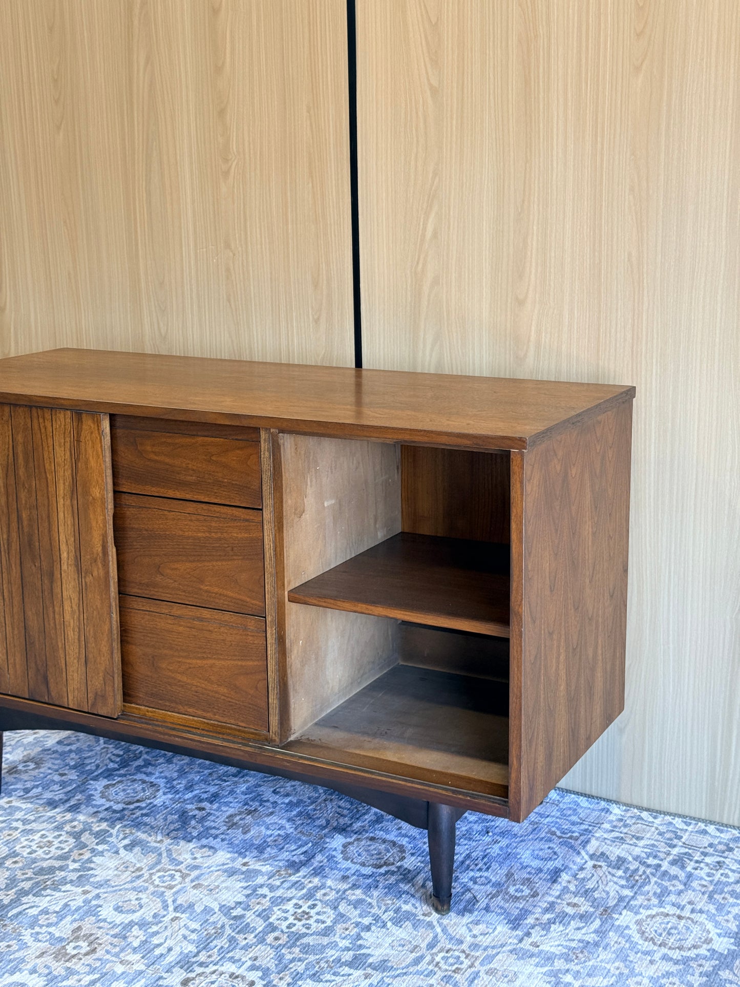 Vintage “Mainline” Walnut Sideboard by Hooker
