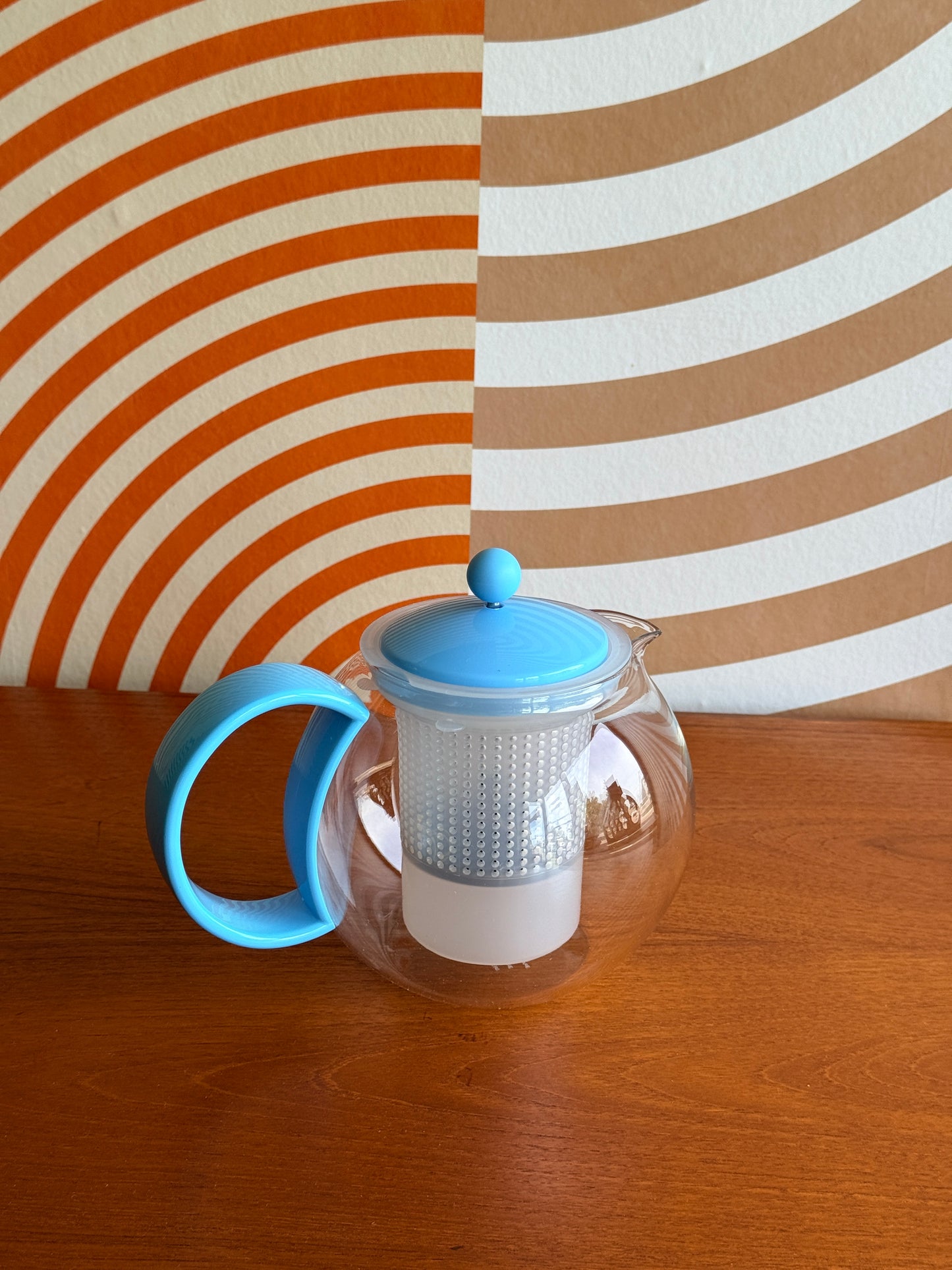 Vintage Yellow Assam Round Teapot Press with Infuser by Bodum