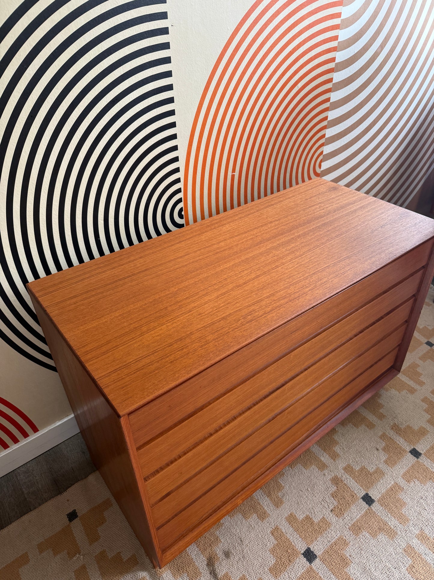 Danish Teak Five-Drawer Dresser