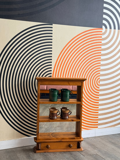 Vintage Pine Hanging Shelf