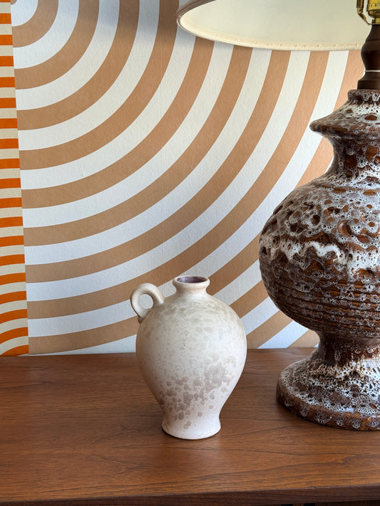 Vintage German White Speckled Vase
