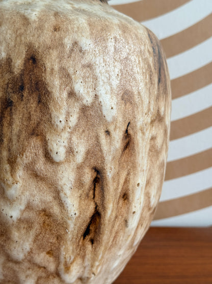 Large Vintage West German Fat Lava Vase