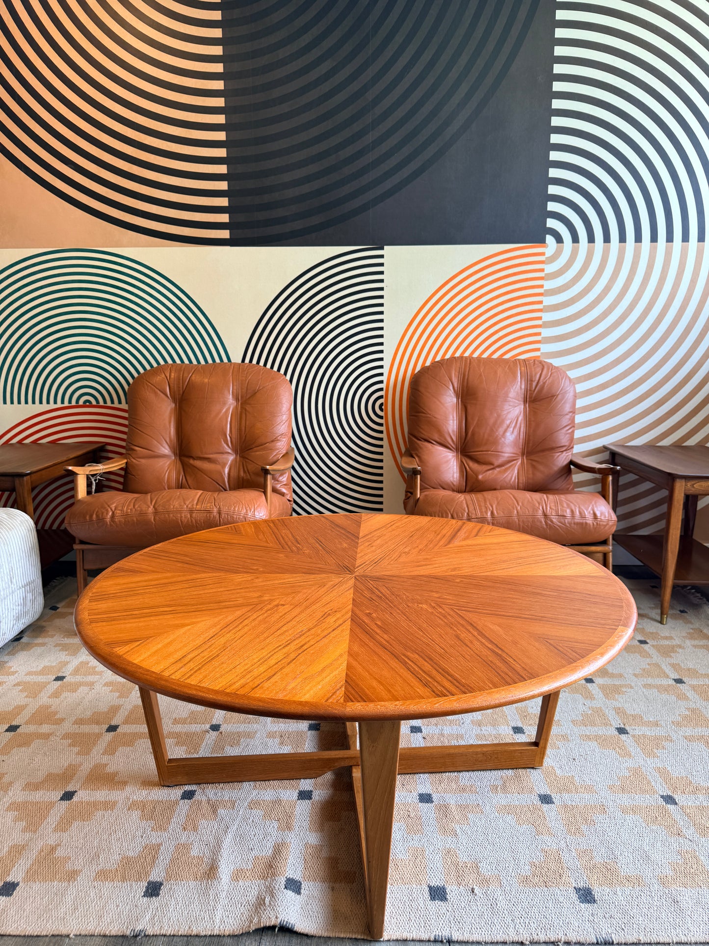 Vintage Teak Starburst Coffee Table