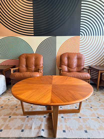 Vintage Teak Starburst Coffee Table