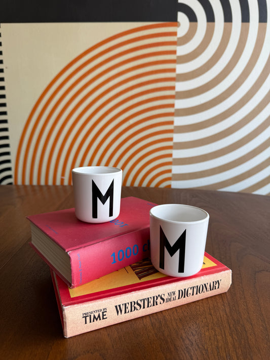Pair of Design Letters Melamine “M” Cups