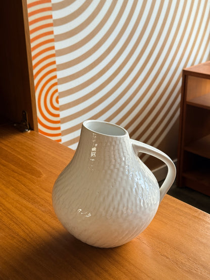 Vintage White W. German Pottery Jug, 377-23