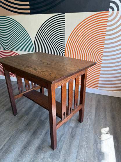 Antique Arts & Crafts Oak Writing Desk