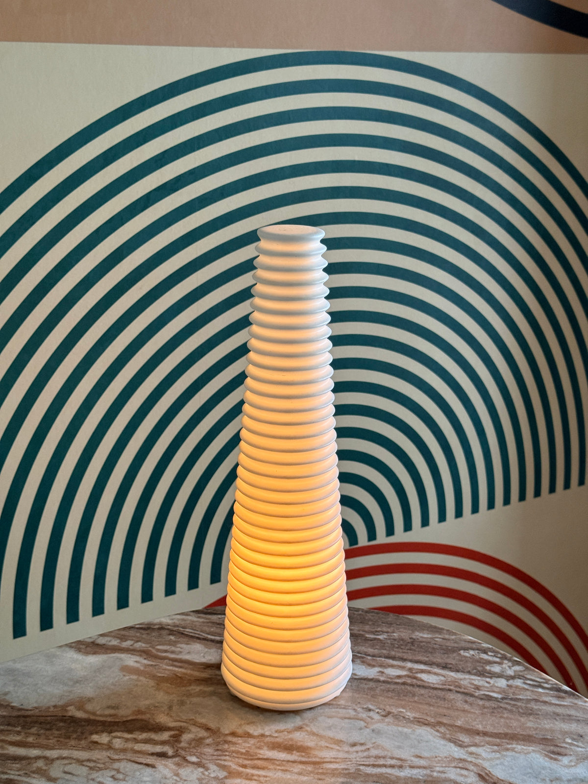 Vintage White Ceramic Ikea “Bista” Table Lamp