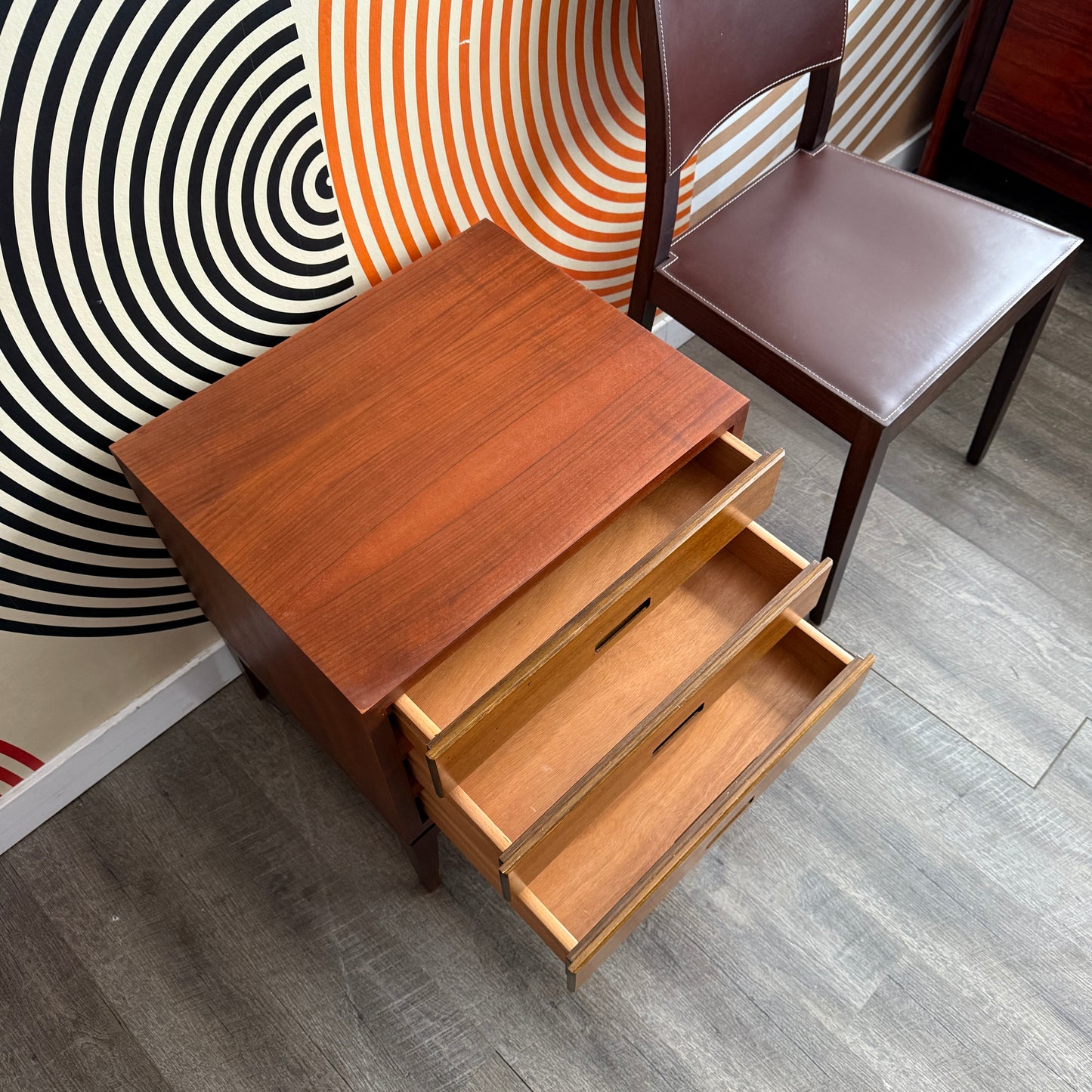 Single Teak Nightstand Table