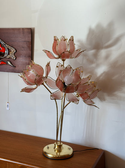 Vintage Lotus Flower Table Lamp