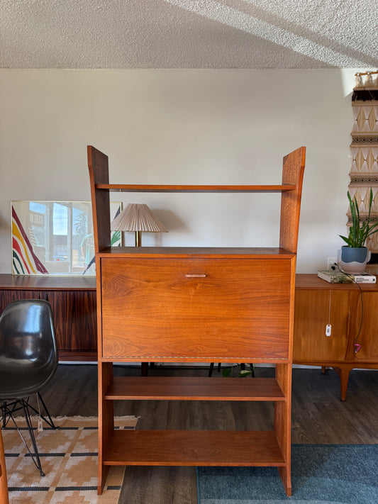Vintage Freestanding Teak Wall Unit