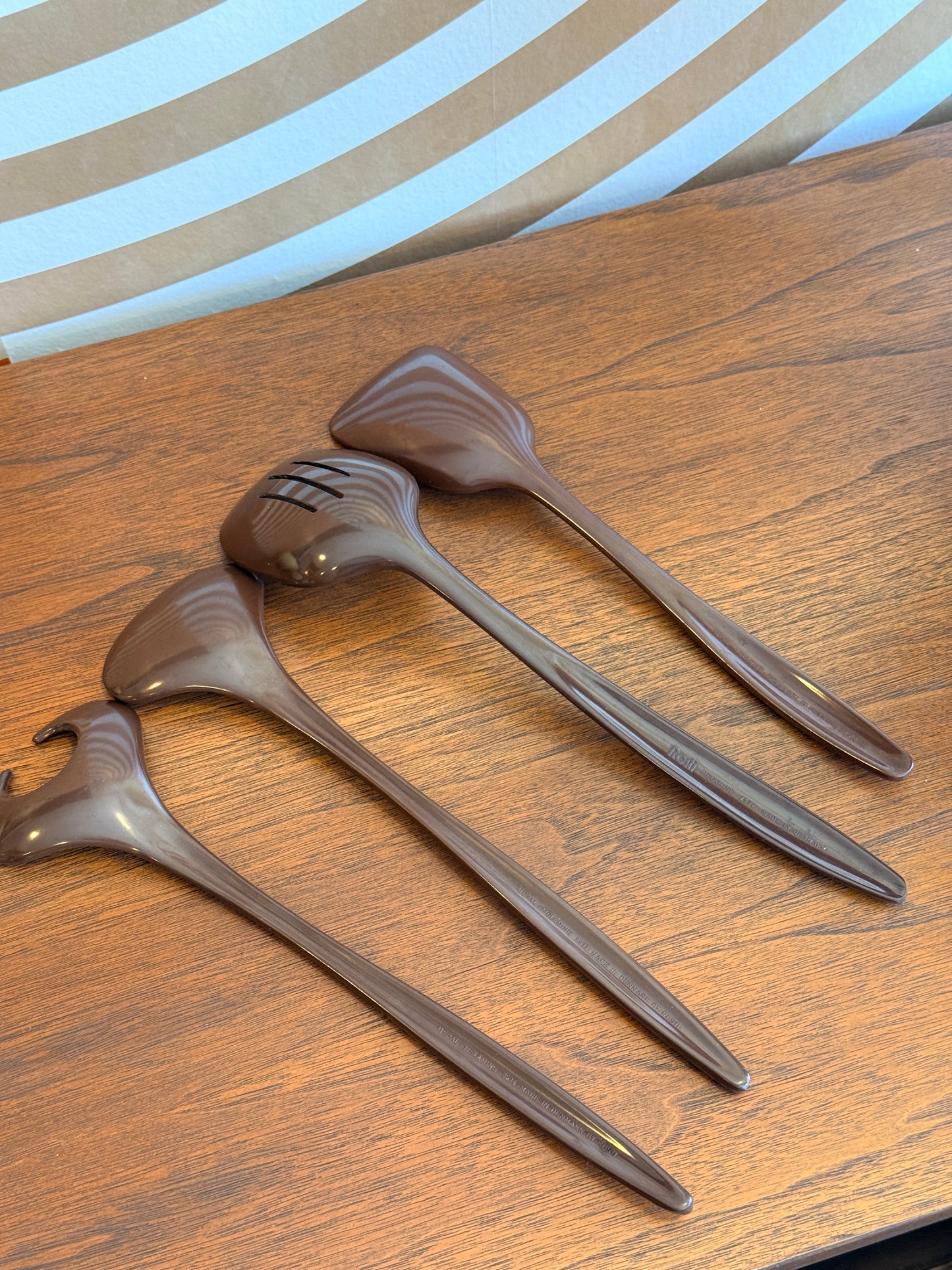 Set of 4 Vintage Melamine Utensils by Rosti,Denmark