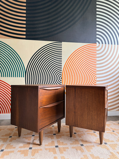 Pair of Walnut Nightstands