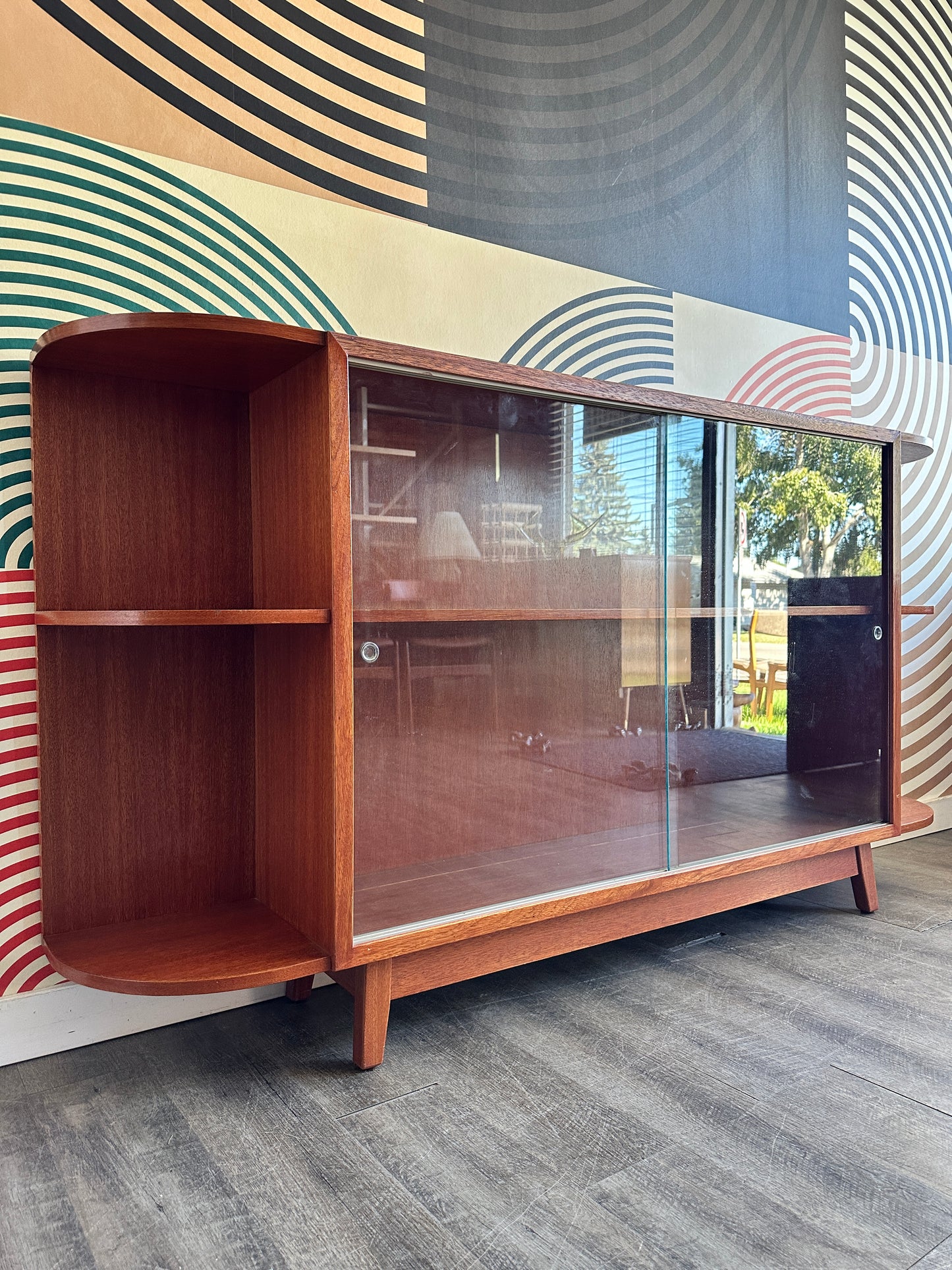 Vintage Mahogany Display Cabinet