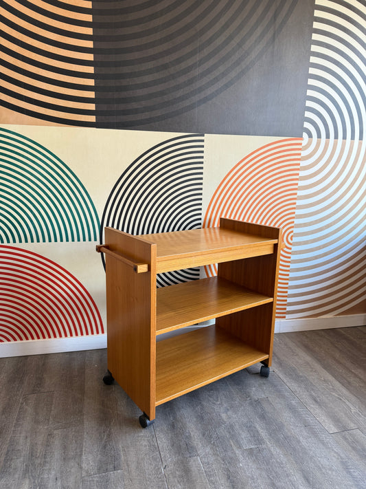 Mid-Century Modern Danish Teak Dry Bar / Serving Cart by PBJ Mobler